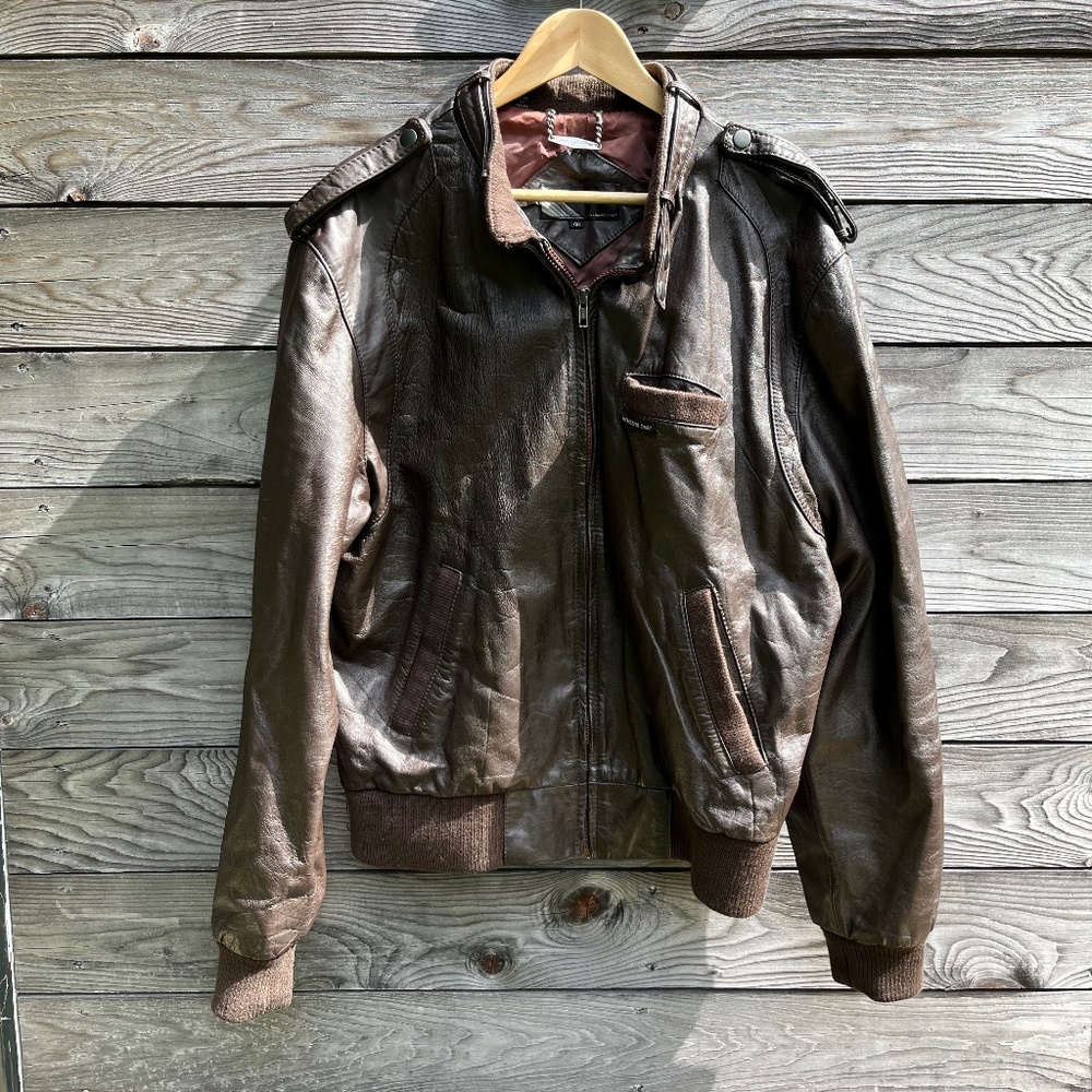 Vintage leather members only jacket